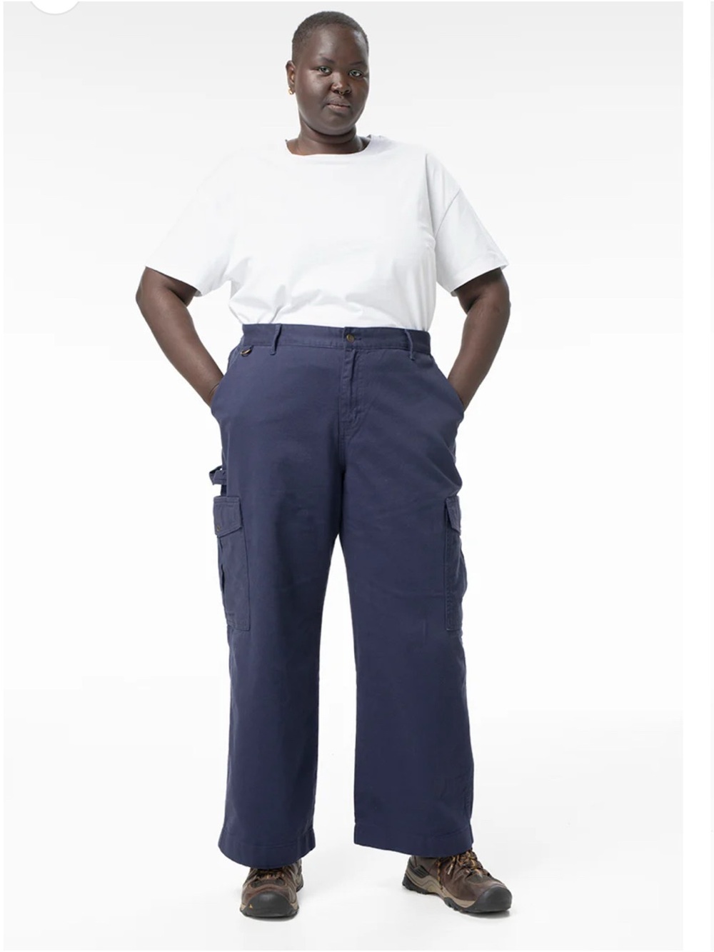 Navy Cargo Pants with Utility Pockets